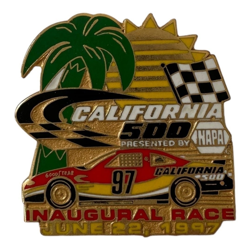 Vintage 1997 Inaugural California 500 NASCAR Pin Jeff Gordon Win Napa Collectibl